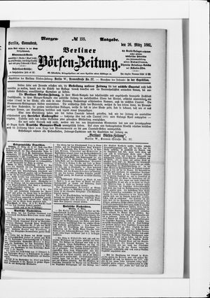 Berliner Börsen-Zeitung vom 26.03.1881