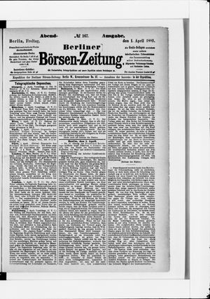 Berliner Börsen-Zeitung vom 01.04.1881