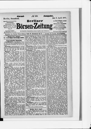 Berliner Börsen-Zeitung vom 02.04.1881