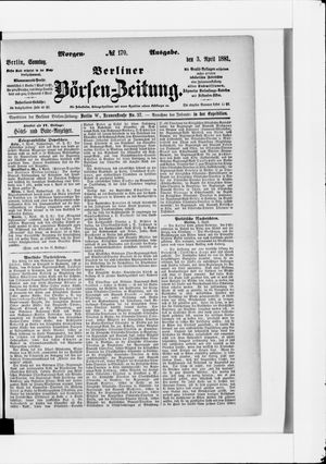 Berliner Börsen-Zeitung vom 03.04.1881