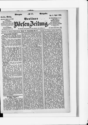 Berliner Börsen-Zeitung on Apr 4, 1881