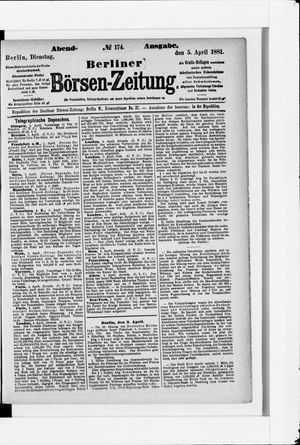 Berliner Börsen-Zeitung vom 05.04.1881