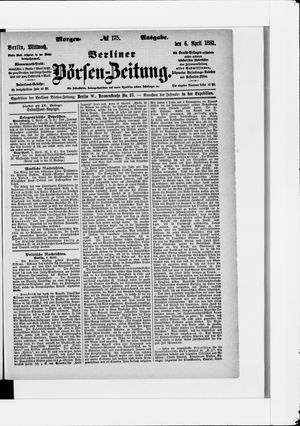 Berliner Börsen-Zeitung vom 06.04.1881