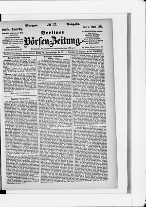 Berliner Börsen-Zeitung vom 07.04.1881