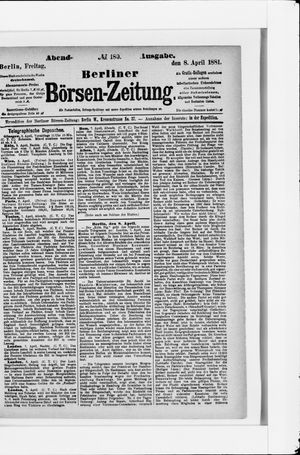 Berliner Börsen-Zeitung vom 08.04.1881