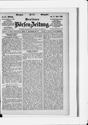 Berliner Börsen-Zeitung vom 13.04.1881