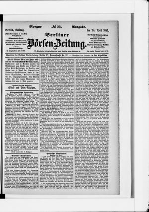 Berliner Börsen-Zeitung vom 24.04.1881