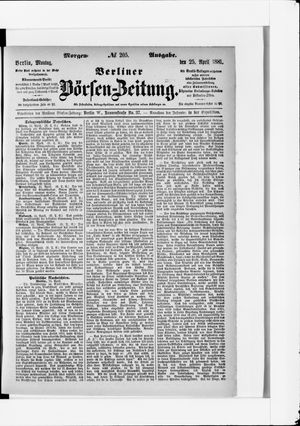 Berliner Börsen-Zeitung vom 25.04.1881