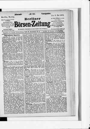 Berliner Börsen-Zeitung vom 02.05.1881