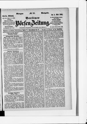 Berliner Börsen-Zeitung vom 04.05.1881