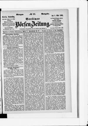 Berliner Börsen-Zeitung on May 5, 1881