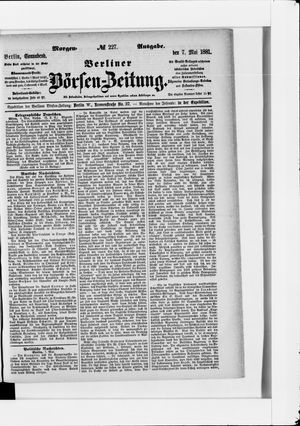 Berliner Börsen-Zeitung vom 07.05.1881