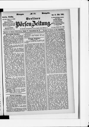 Berliner Börsen-Zeitung vom 10.05.1881