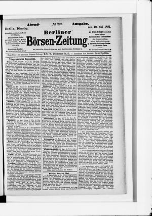 Berliner Börsen-Zeitung vom 10.05.1881