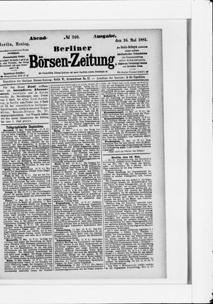 Berliner Börsen-Zeitung vom 16.05.1881
