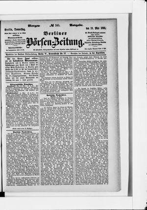 Berliner Börsen-Zeitung vom 19.05.1881