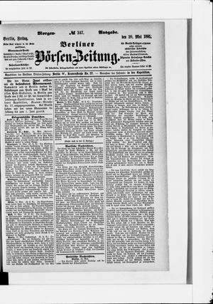 Berliner Börsen-Zeitung vom 20.05.1881