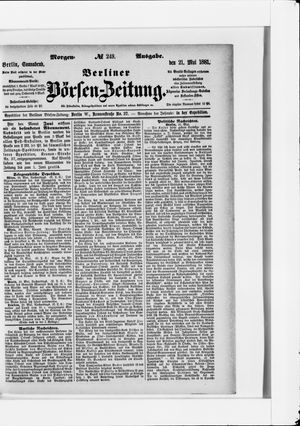 Berliner Börsen-Zeitung vom 21.05.1881