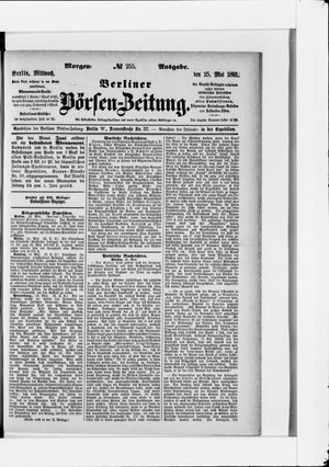 Berliner Börsen-Zeitung vom 25.05.1881