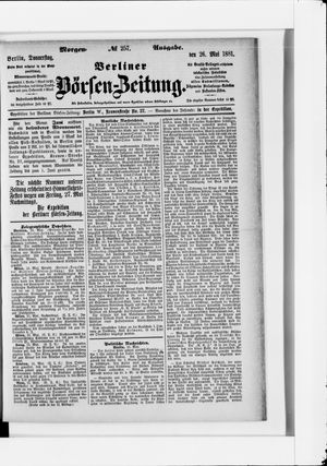 Berliner Börsen-Zeitung vom 26.05.1881