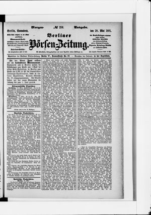Berliner Börsen-Zeitung vom 28.05.1881