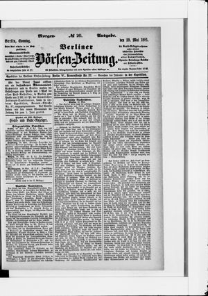 Berliner Börsen-Zeitung vom 29.05.1881