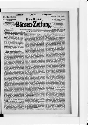 Berliner Börsen-Zeitung vom 30.05.1881