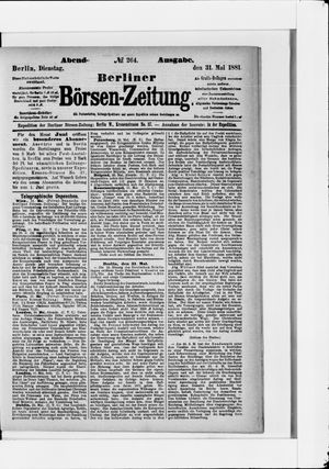 Berliner Börsen-Zeitung vom 31.05.1881