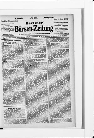 Berliner Börsen-Zeitung on Jun 2, 1881