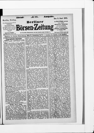 Berliner Börsen-Zeitung vom 03.06.1881