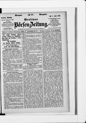 Berliner Börsen-Zeitung vom 05.06.1881