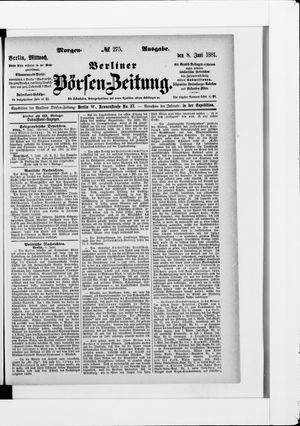 Berliner Börsen-Zeitung vom 08.06.1881