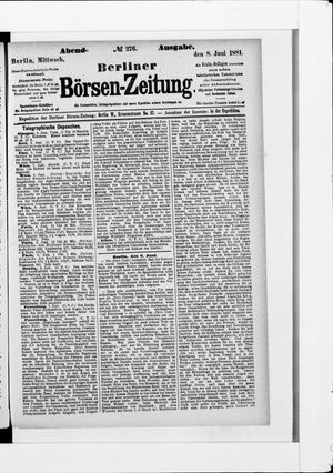 Berliner Börsen-Zeitung vom 08.06.1881