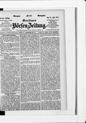 Berliner Börsen-Zeitung vom 10.06.1881