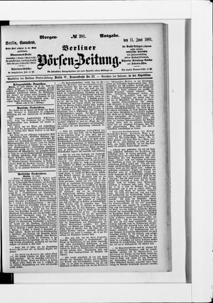 Berliner Börsen-Zeitung vom 11.06.1881