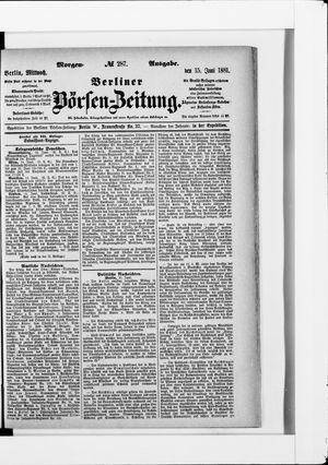 Berliner Börsen-Zeitung vom 15.06.1881
