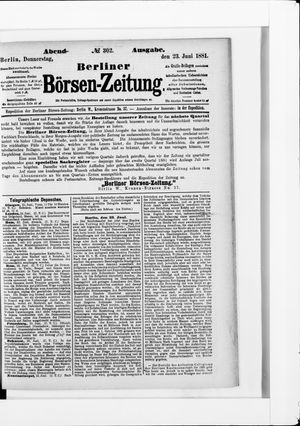 Berliner Börsen-Zeitung vom 23.06.1881