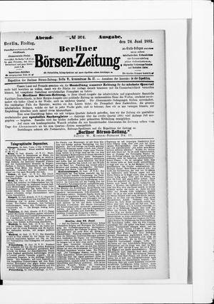 Berliner Börsen-Zeitung vom 24.06.1881
