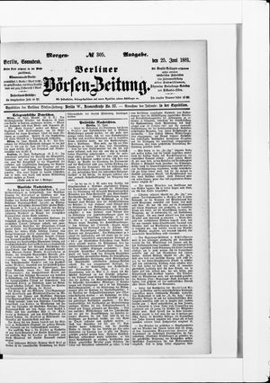 Berliner Börsen-Zeitung vom 25.06.1881