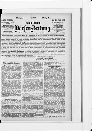 Berliner Börsen-Zeitung vom 26.06.1881