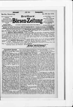 Berliner Börsen-Zeitung vom 30.06.1881