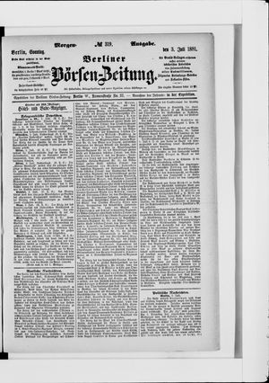 Berliner Börsen-Zeitung vom 03.07.1881