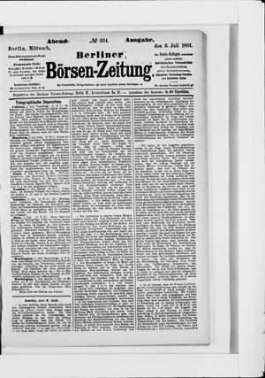 Berliner Börsen-Zeitung vom 06.07.1881