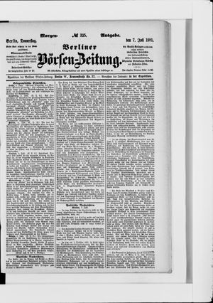 Berliner Börsen-Zeitung vom 07.07.1881