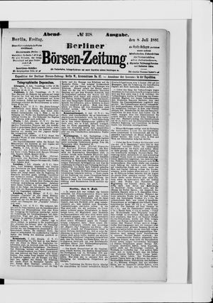 Berliner Börsen-Zeitung vom 08.07.1881