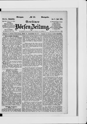 Berliner Börsen-Zeitung vom 09.07.1881