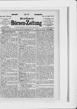 Berliner Börsen-Zeitung vom 11.07.1881