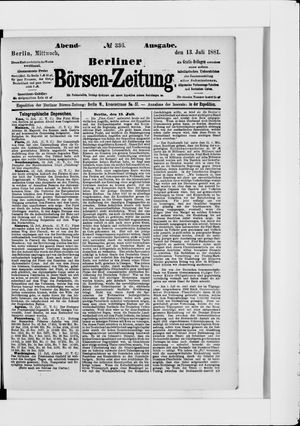 Berliner Börsen-Zeitung vom 13.07.1881