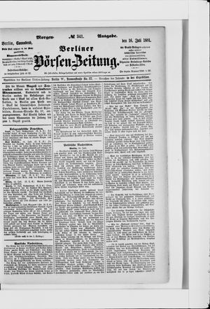 Berliner Börsen-Zeitung on Jul 16, 1881