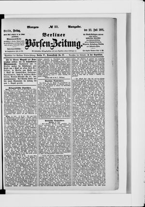 Berliner Börsen-Zeitung vom 22.07.1881